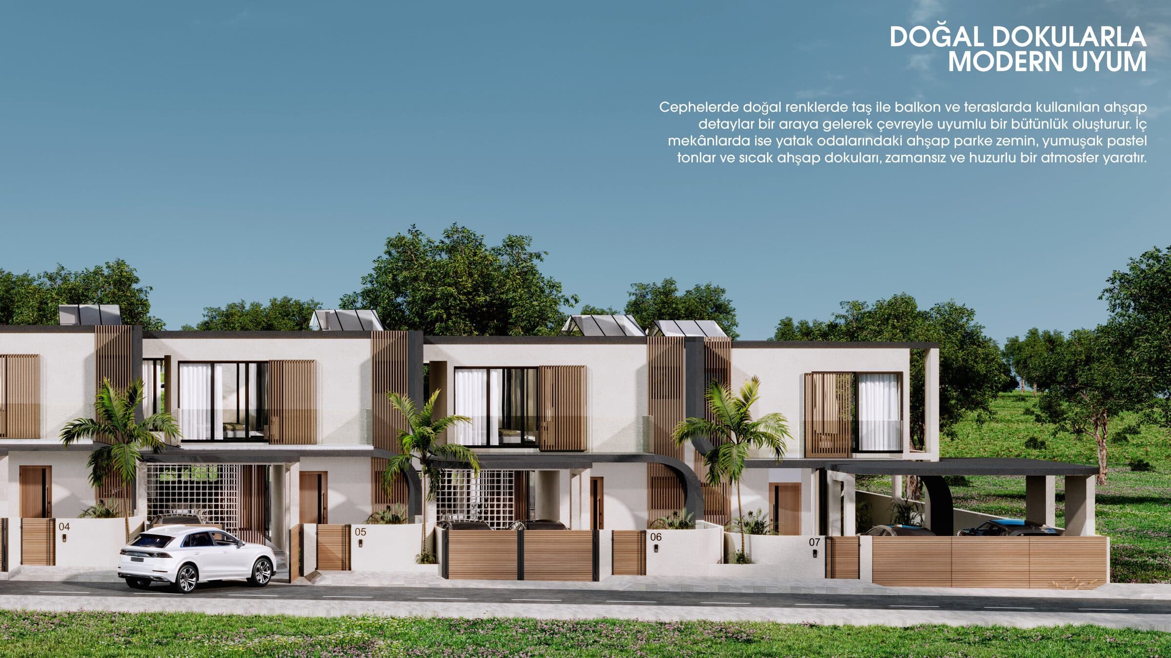 Nova Villas Gönyeli dış cephe villa görünümü 5 — Kuzey Kıbrıs lüks konut