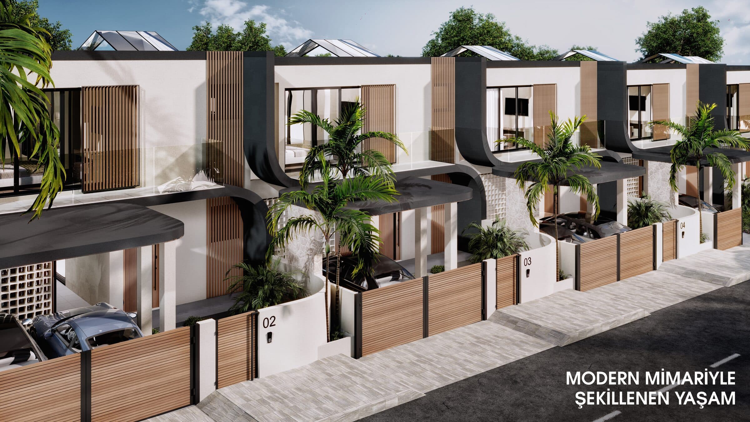 Nova Villas Gönyeli dış cephe villa görünümü 6 — Kuzey Kıbrıs lüks konut